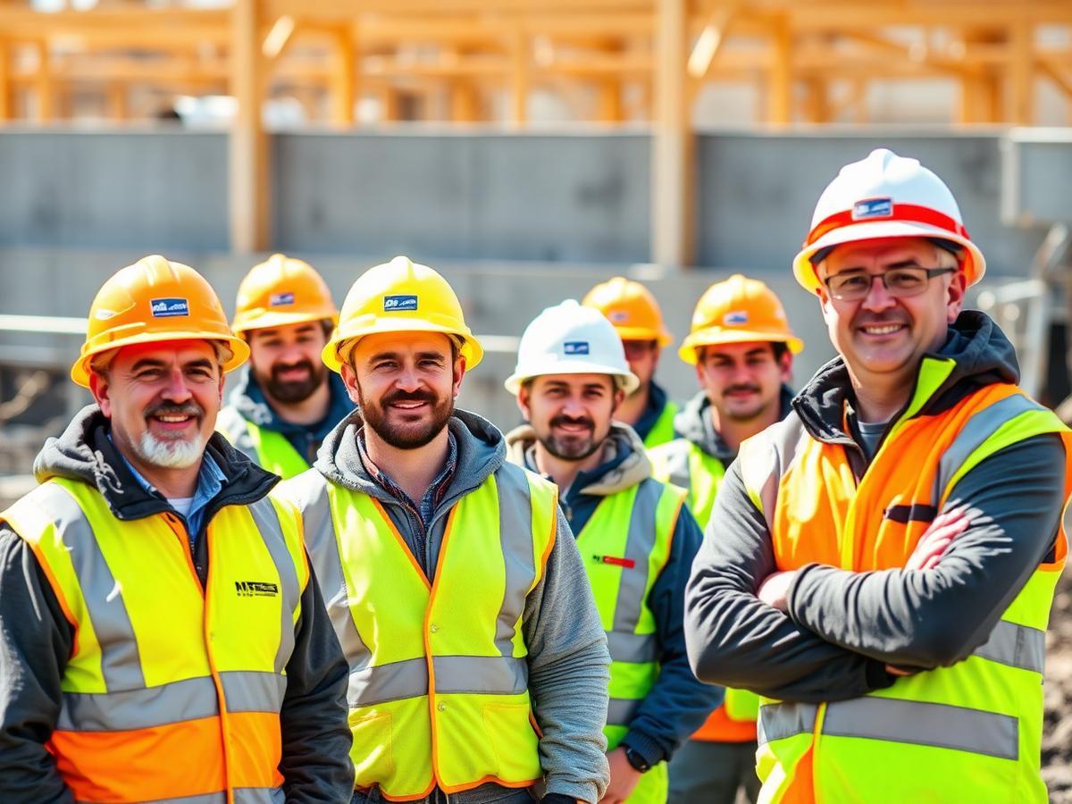 Australian trade workers on a job site
